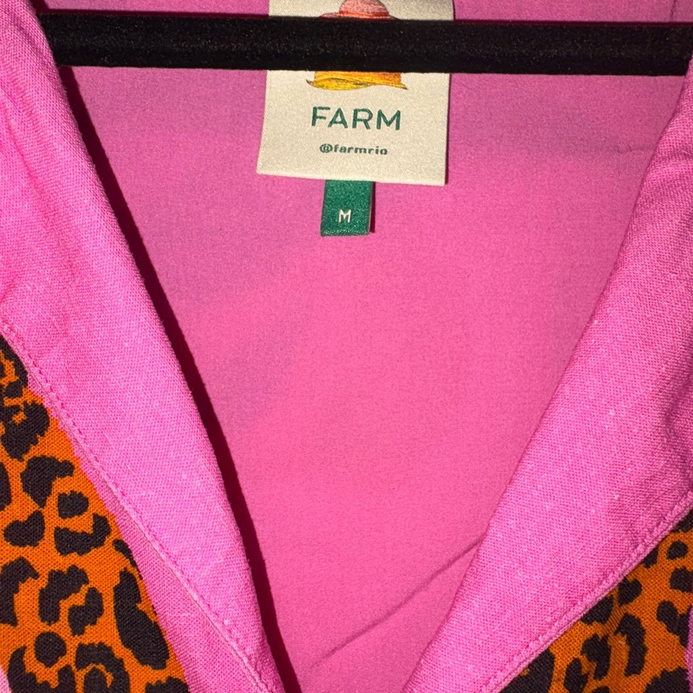 ⭐️FARM Rio Pink Long Sleeve V-Neck Sundress🌸💐 - Picture 11 of 11